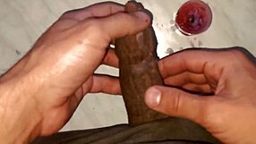 Long tattooed foreskin drips wax arousal makes monster penis rock hard