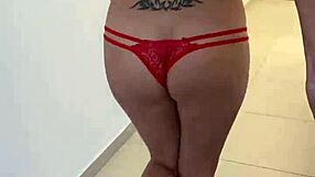 Lisa's Teasing Balcony Flash in Lingerie Shows Off Tattoo Wife Body