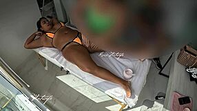 i slipped into my naughty bikini for the poolside massage and drove the masseuse wild