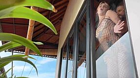 Hot Fishnet Babe Bent Over Doggystyle Rough Quickie Recording