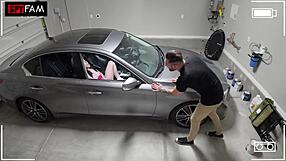 Stepdad caught pumping stepdaughter's tight wet pussy