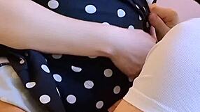 Hottest neighbor's curvy Latina milf moans sucking big natural puffy tits passionately