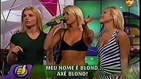 Team Axe Blonde Rips Clothes Super Positive Brazilian Strip!