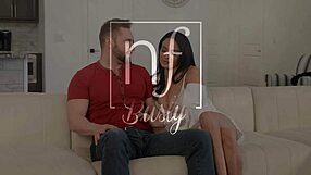 Busty Anissa Kate begs roommate creampie her wet pussy hard