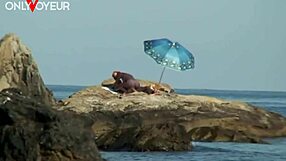 Nude beach photoshoot turns into wild hardcore couple sex!! 🌞🍆