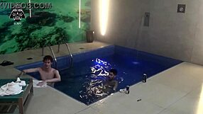our brazilian blonde bareback threesome pool orgy with friends gets wild