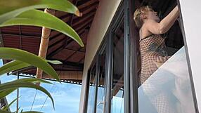 Hot Fishnet Babe Bent Over Doggystyle Rough Quickie Recording