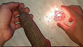 Long tattooed foreskin drips wax arousal makes monster penis rock hard