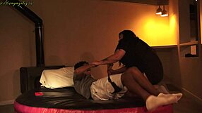 Chubby argentinian stepsis accidentally impales fat ass on bro's monster cock wrestling
