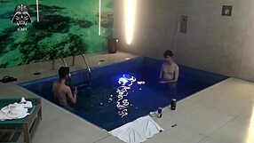 our brazilian blonde bareback threesome pool orgy with friends gets wild