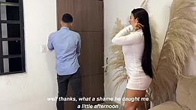 Artist loses control masturbating over Colombian Silvana Lee's huge fake tits and muscular naked body