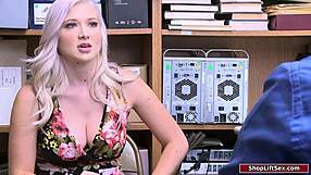 Teen Shoplifter Deepthroats Cop's Cock in Office Bust