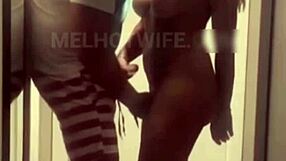 Corno Watches Wife Arrombada by Dotado Swallowing Cum!