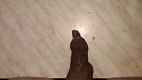 Long tattooed foreskin drips wax arousal makes monster penis rock hard