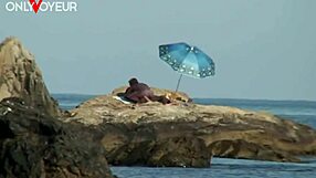 Nude beach photoshoot turns into wild hardcore couple sex!! 🌞🍆