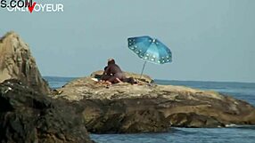 Nude beach photoshoot turns into wild hardcore couple sex!! 🌞🍆