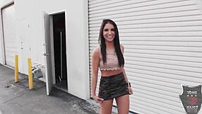 moe john's big titted brunette girlfriend deepthroats monster cock on bed