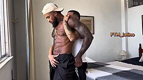 Massive brazilian cock pounds tattooed transguy pussy rough and raw