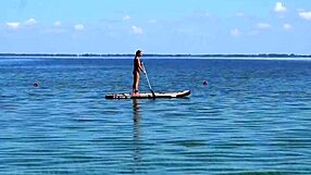 we took the kayak out for some mature outdoor fun again