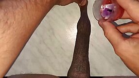 Long tattooed foreskin drips wax arousal makes monster penis rock hard