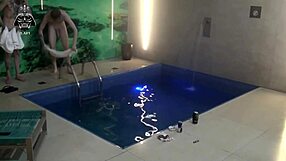 our brazilian blonde bareback threesome pool orgy with friends gets wild