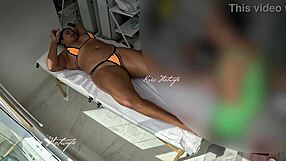 i slipped into my naughty bikini for the poolside massage and drove the masseuse wild