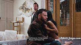 Short Thai Ember Snow takes double penetration anal in taboo threesome