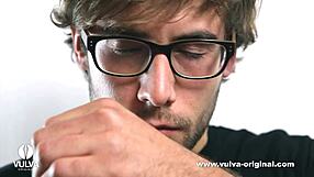 Close-up view of wet glistening cunt lips and pulsing pussy entrance in explicit detail