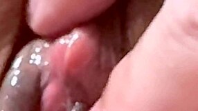 Amateur Asian milf's shaved pussy 132 days post-virginity loss up close.