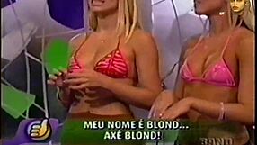 Team Axe Blonde Rips Clothes Super Positive Brazilian Strip!
