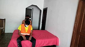 Curvy unfaithful wife sneaks neighbor in to fuck her beside sleeping husband