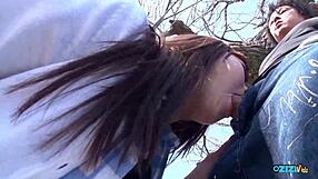 he rams this asian bitch doggystyle then creampies her cunt! 🔥💦