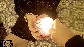 screaming passionately at halloween as sexy girlfriend sucks him off hard