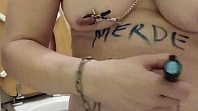 Slave whore humiliated licking dirty toilet clean!