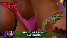 Team Axe Blonde Rips Clothes Super Positive Brazilian Strip!