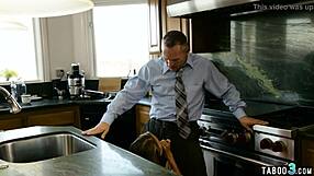 dirty dude bends over tests daughter-in-law shaved juicy pussy doggystyle