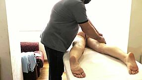 Hey masseur massage my wife's ass pussy she jerks your cock cums on her!