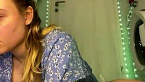 Fat teen screams in ecstasy from massive anal dildo pounding close up