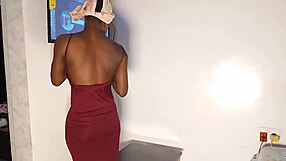 Skinny Maid with Tiny Waist Sucks Our Family Dick for Living!