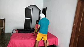 Curvy unfaithful wife sneaks neighbor in to fuck her beside sleeping husband