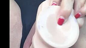 boyfriend drives while i tease with my dildo and cum everywhere?