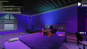 Bent over blonde bimbo takes rough doggystyle pounding from monster BBC