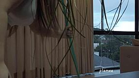 damn rabuda latina in thong fixin bed got me hard...