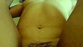 blonde screams from anal then cum on belly