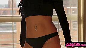 i can't stop watching hot brunette lana james tight pussy tease