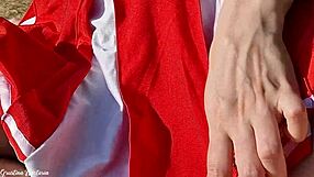 Skinny ponytail brunette neighbor wanted doner kebab but tastes my monster cock outdoors