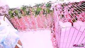 Obedient petite clara bends for nasty rimjob and deep stretches