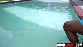 Horny Wife Begs for Black Friend's Monster Cock Behind Husband