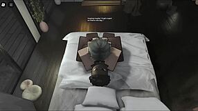 damn another white bitch with big tits gets wrecked by monster black cock in roblox condo game