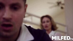 Stepmom Catches Horny Stepson Sneaking Her Big Tits Lingerie Pics Rough Sex